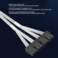 thumbnail image 3 of Cable de extensión de GPU, 340 mm 12 4p a 4 x 8pin Largo menaje aumento de la conductividad cable de extensión pcie para 3090ti 4090 4080 Tarjetas gráficas de 12vhpwr, 3 of 7
