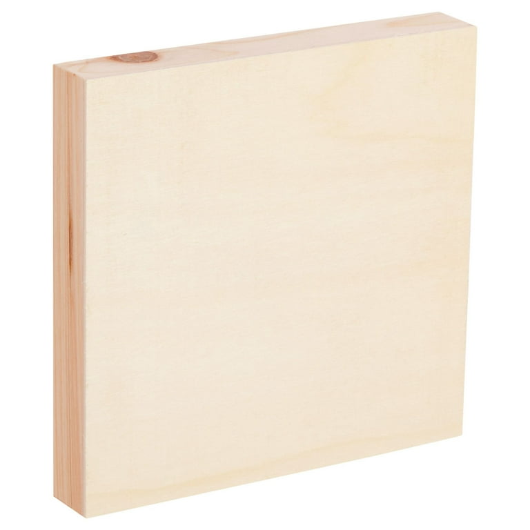 6 Pack Unfinished Wood Canvas Boards for Painting, 6x6 Square Wooden Panels  for Crafts