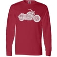 thumbnail image 3 of Inktastic Distressed Motorcycle Long Sleeve T-Shirt, 3 of 5