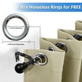 thumbnail image 5 of 5/8" Black Adjustable Metal Curtain Rod Set, 28"-144", 5 of 6