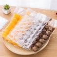 thumbnail image 3 of Bewildely 100 Uds. Bolsas desechables para cubitos de hielo, jugo líquido, paquete sellado transparente, barra de fiesta Cocina y Comedor transparente 30*19cm, 3 of 6