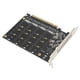 thumbnail image 5 of Adaptador SSD, Adaptador PCIE M.2 Adaptador PCIE dual NVMe Tarjeta Raid NVME Parte superior de la línea, 5 of 8