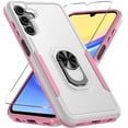 thumbnail image 1 of KOMI Compatible with Samsung Galaxy A15 5G Case with Screen Protector+Camera Lens Protector,Heavy Duty Full Body Phone Cover Built in Metal Ring Holder Kickstand,2024 White, 1 of 5