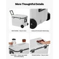 thumbnail image 5 of VEVOR Portable Cooler, 45 QT Wheeled Cooler with Ice Retention, Heavy-Duty Handles and Cup Holder, Lightweight Rigid Material Insulated Portable Cooler, Suitable for Family Picnics and Long Trips, 5 of 9