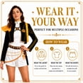 thumbnail image 5 of Pop Star Cosplay Costume for Women, Black Gold Military Jacket Shorts Set for Stage & Halloween Theme Party, 5 of 7