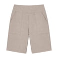 thumbnail image 4 of CYYOLLPF Cotton Linen Shorts flowy shorts for women paperbag shorts Beach Resort Pants Wide Leg Shorts vacation shorts beach shorts women Classic Fit comfort shorts for women Beige 3XL, 4 of 7