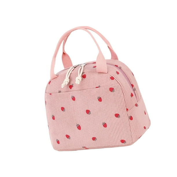 Bolsa termica para alimentos bolsa termica para llevar bolsa termica portatil de pana ligera para llevar alimentos frios y calientes para picnics Rosa Walmart en linea