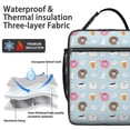 thumbnail image 4 of Sweet Donut Dessert Insulated Lunch Bag – Cute Doughnut and Candy Pattern with Foodie Design, Waterproof Thermal Bento Cooler for School, Work, or Travel, 4 of 5