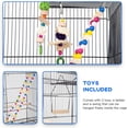thumbnail image 3 of YRLLENSDAN 39 inch Roof Top Bird Cages, Parakeet Cages Medium Bird Cage Lovebird Cage for Small Cockatiel Canary Parakeet Sun Parakeet Pet Toy, Black, 3 of 7