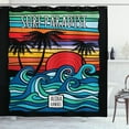 thumbnail image 1 of Ambesonne Aloha Shower Curtain, Surf Paradise Graphics Waves, 69"Wx84"L, Multicolor, 1 of 3
