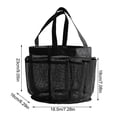 thumbnail image 2 of Ediodpoh Mesh Shower Caddy Portable For College Dorm Room Bath Caddy Shower Bag With Hanging Handle Black, 2 of 8