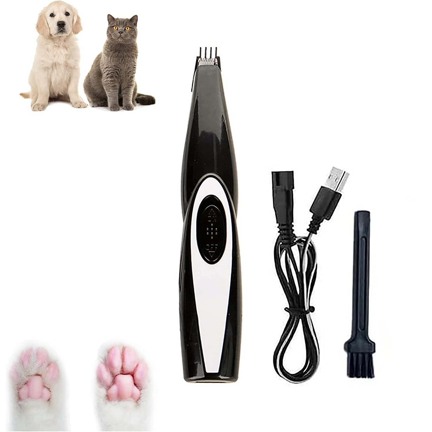 Electric Pet Hair Clipper for Dogs Cats, Professional Rechargeable Dog