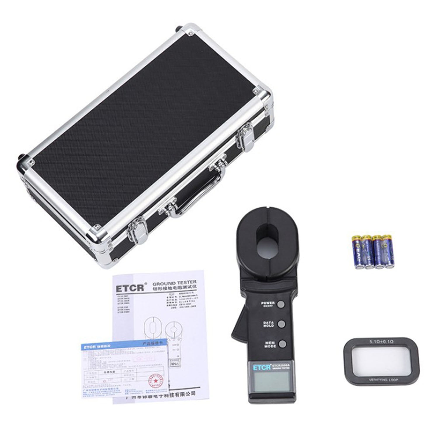 Multi-function Ground Earth Resistance Meter Tester ,Digital Clamp Meter,with Data Storage Function Alarm System,Leakage Current and Resistance Measurement ETCR2000C ,Efficient Features