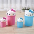 thumbnail image 3 of Hello Kitty Clamshell Dustbin Trash Can Rubbish Bin Kawaii Trash Can Bedroom Living Room Toilet Paper Basket, 3 of 9