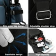 thumbnail image 3 of Bolsa de pecho trasera recargable por USB, bolsa de pecho con taza de agua, mochila pequeña de viaje para exteriores a prueba de salpicaduras, 3 of 5