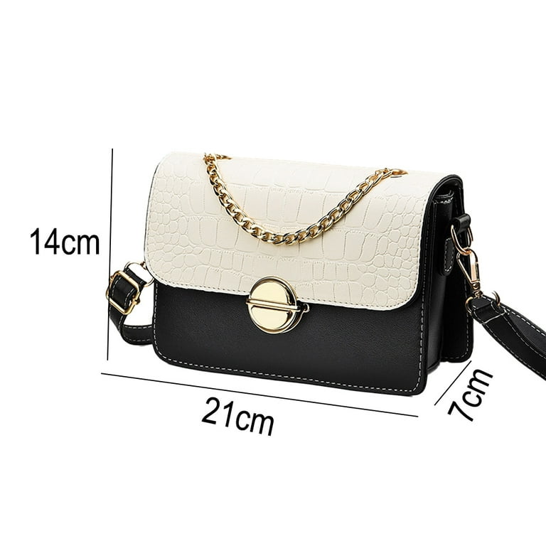 Crossbody Bags for Women Leather Ladies Shoulder Purses with Chain Strap  Stylish Clutch Purse,Black Pin