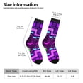 thumbnail image 4 of Lsque Geometry Dash Printed Men's Crew Socks, Soft Durable Breathable Moisture-Wicking with Odor Control Cotton socks, 4 of 7