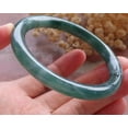 thumbnail image 6 of Certified Icy Green Burma Natural A JADE Jadeite Circle Bangle Bracelet 56 mm 657985 TN, 6 of 12