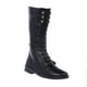 thumbnail image 2 of Botas Mujer Largas Negro Tipo Piel Con Agujetas Moda Casual negro 22 Incógnita 005D18, 2 of 6