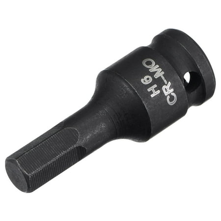 

Uxcell 0.24 Impact Hex Bit Socket 1/4 Square Drive 1.38 Length Metric Sizes