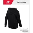 thumbnail image 4 of Sudadera con capucha New Balance para niños, forro polar de algodón suave, color negro 10-12, 4 of 6
