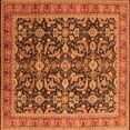thumbnail image 1 of Ahgly Company Indoor Square Oriental Orange Industrial Area Rugs, 6' Square, 1 of 4
