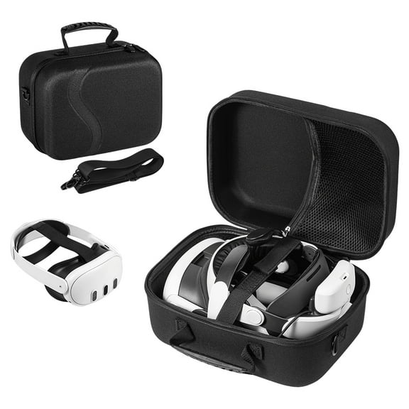 Yibooy Carrying Case for Meta Quest 3 Large Storage Bag for BOBOVR M3 PRO Elite Strap
