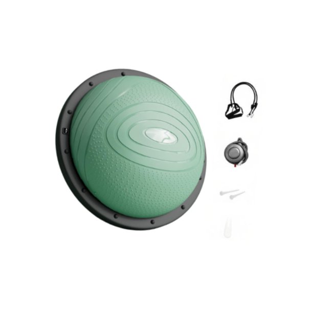 Pelota de Media Gimnasia, Dispositivo de Entrenamiento de Cuerpo Completo, 46 cm de Diámetro, Inflable, Pelota de Estabilidad Multifuncional, Antide verde