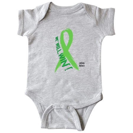 

Inktastic We Will Win Against Lymphoma Ribbon Gift Baby Boy or Baby Girl Bodysuit