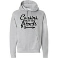 thumbnail image 2 of Inktastic Cousins Make the Best Friends with Arrow Adult Hoodie Sweatshirt, 2 of 4