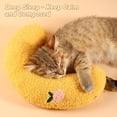 thumbnail image 4 of Kattkudde husdjur mjuk leksak katt lugnande kudde för hund ångest lindring valp krama kudde nacke U-formad kudde hundsäng kudde sova förbättra -gul, 4 of 5