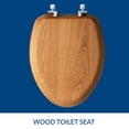 thumbnail image 3 of Asiento de inodoro Bemis Mayfair, chapado en roble natural, alargado, 3 of 7