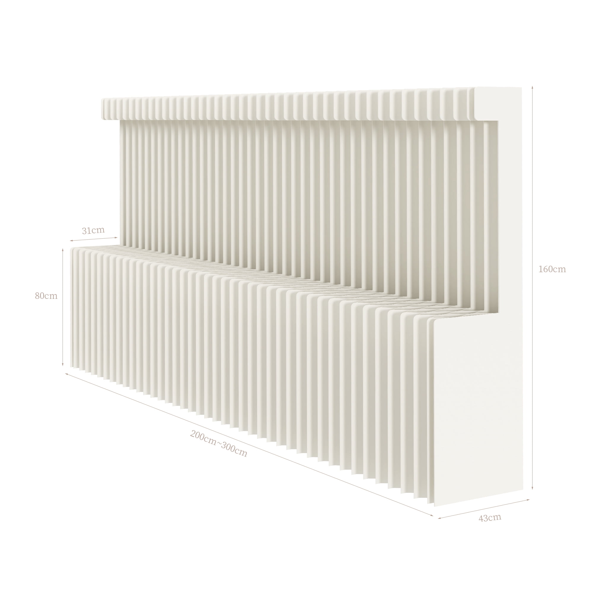 Room Divider Screen: Portable, Foldable Paper Wall with Display Stand | Partition for Booth, Office and Home Decor