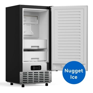 Northair Commercial Under Counter Nugget Ice Maker Machine, 66Lbs/Day, Bulit-in Freestanding Ice Maker with Gravity Drainage, Self-Cleaning & 24H Timer Ice Machine, for Commercial & Home Use