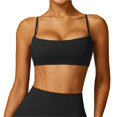 thumbnail image 1 of Sujetador deportivo con cuello cuadrado for mujer, tirantes finos, camisola acolchada, Yoga, espalda cuadrada inalámbrica, sujetador de entrenamiento, Top corto, 1 of 6
