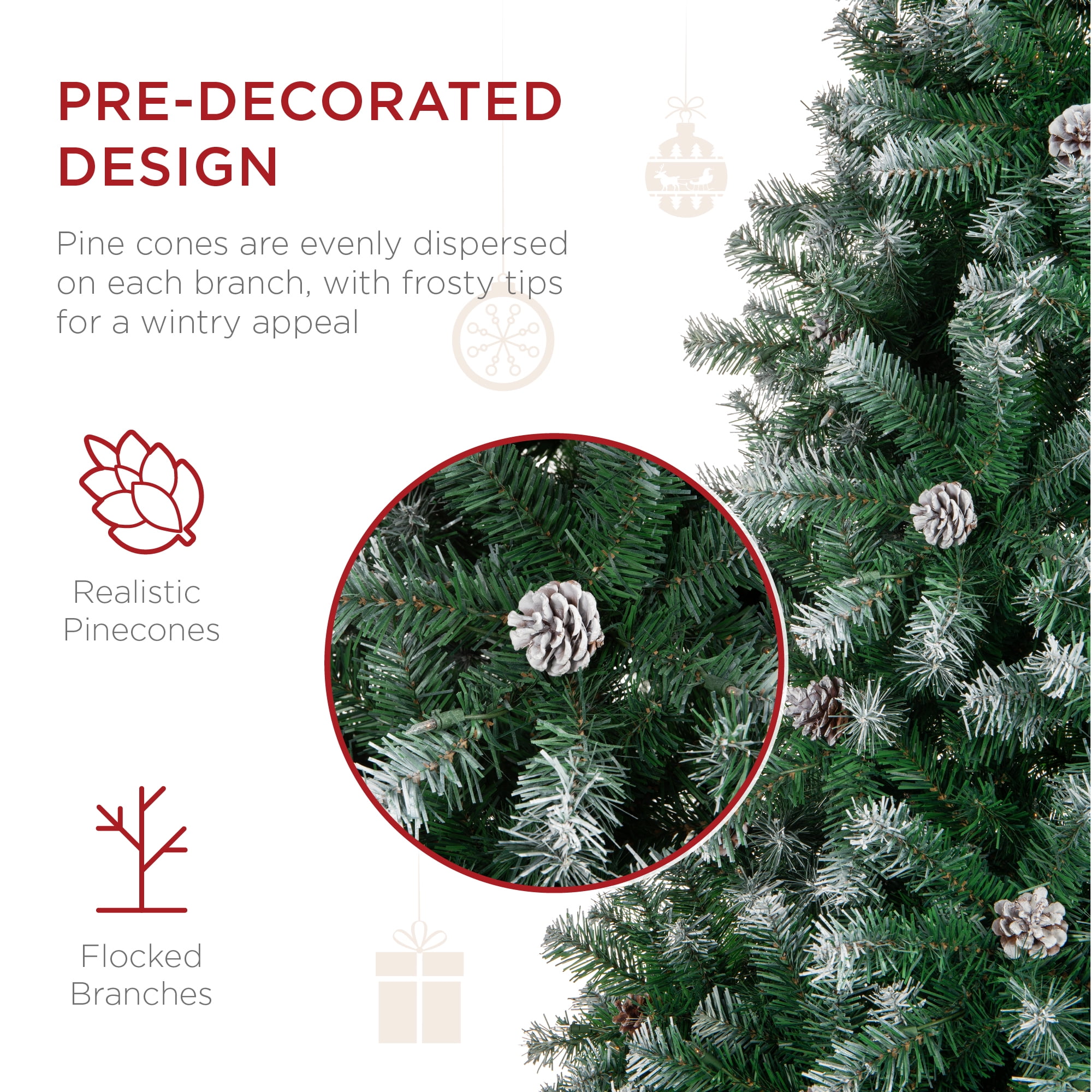 Best Choice Products Christmas Pine Tree - Thumbnail 5