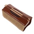 thumbnail image 4 of Porta pañuelos: Funda rectangular tejida marrón - Servilletero rústico de estilo rústico - Organizador de pañuelos de mimbre tejido a mano para sala de estar o baño, 4 of 6