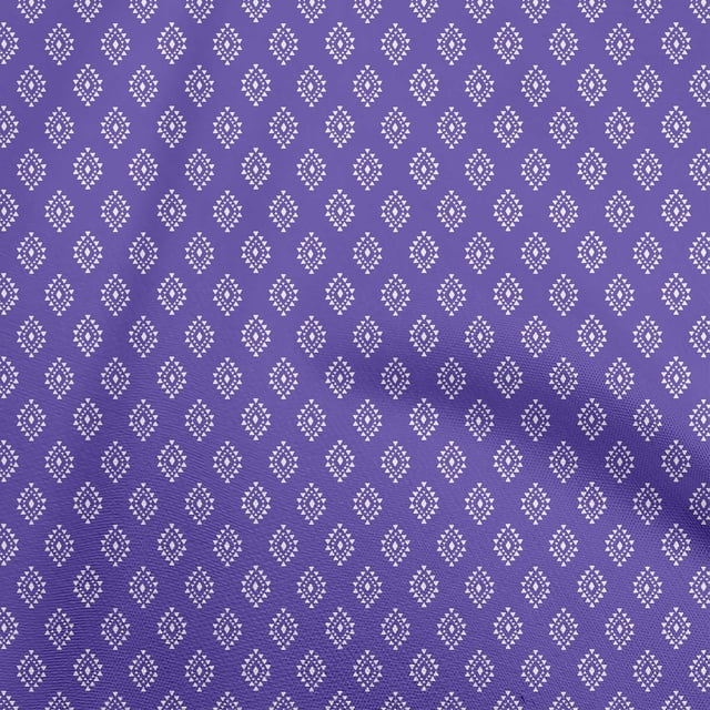 oneOone Rayon Violet Fabric Tribal Sewing Craft Projects Fabric Prints By Yard 56 Inch Wide