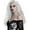 White, variant on Black Long Curly Wig Halloween Witch Wigs Anime Cosplay Crazy Wigs Old Lady Wig Witches Costume Accessories