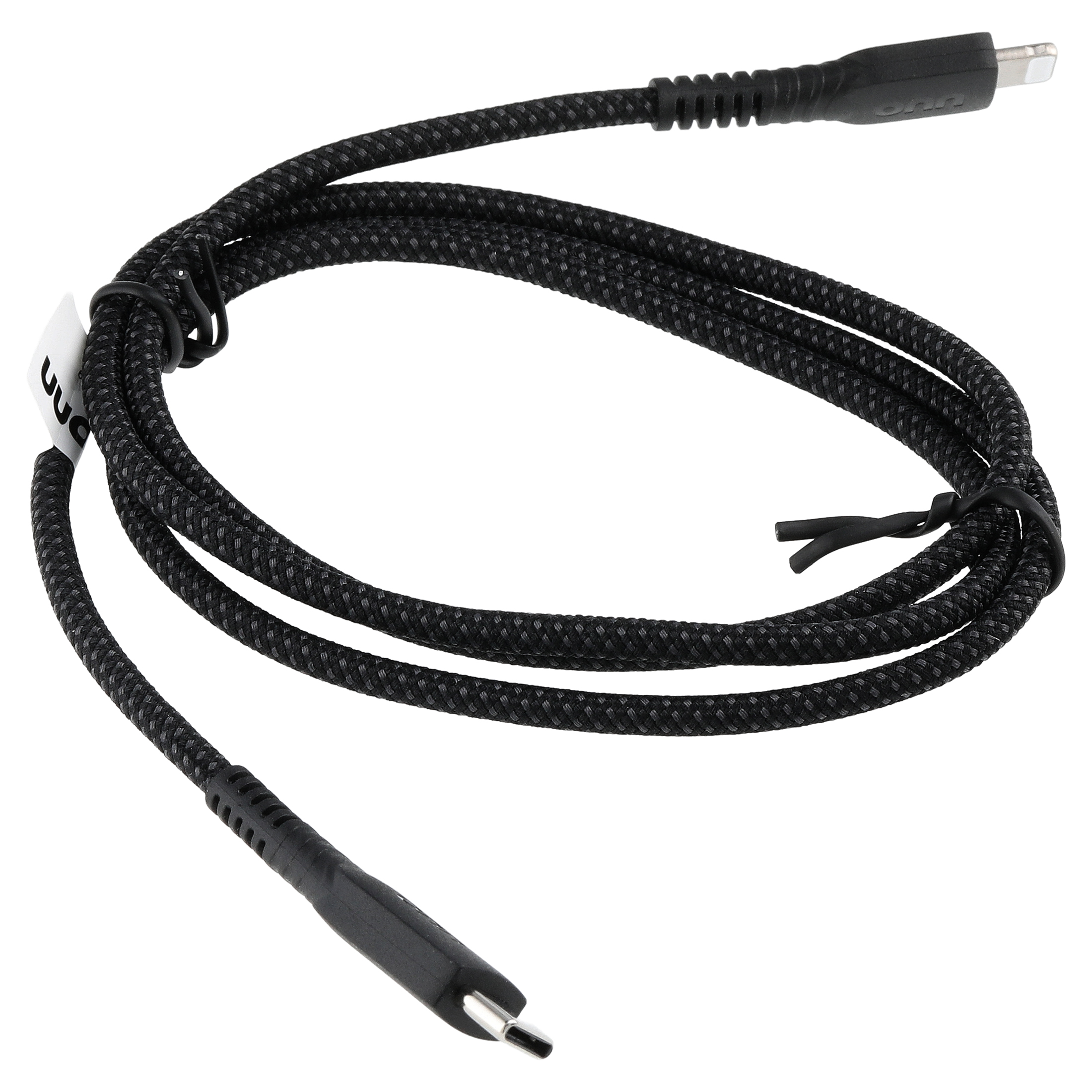 onn 3-Foot Braided Lightning to USB-C Cable, Black photo 7