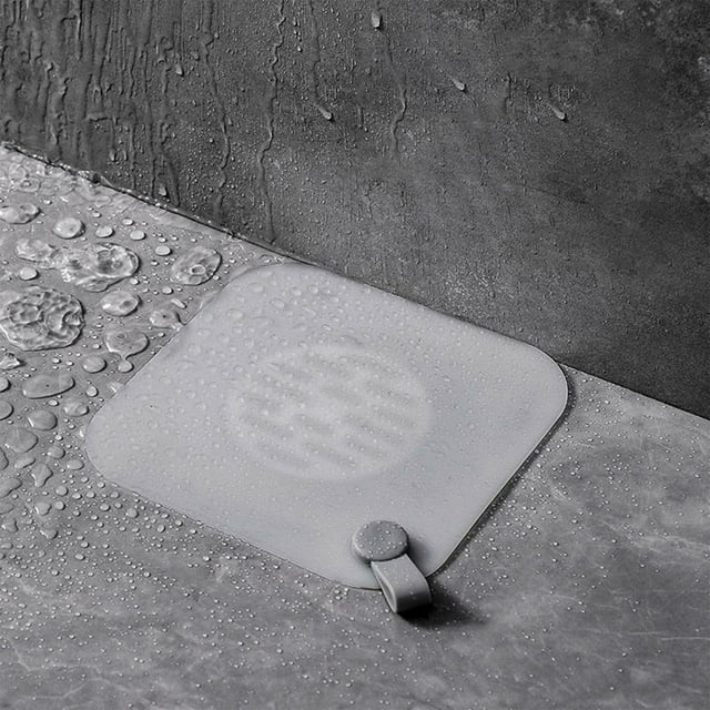Clear Silicone Drain Cover Mat - Non-Slip Bathroom & Kitchen Sink Deodorizer for Odor Control and Safety