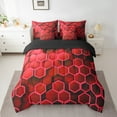 thumbnail image 2 of Erosebridal Geometric Hexagon Bedding Sets Twin Size,Gradient Comforter Sets with Sheets,Neon Decor,Reversible,Breathable,7-Piece, 2 of 5