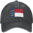 thumbnail image 2 of Flag of North Carolina Baseball Cap for Men Women Cowboy Hat for Adults Vintage Adjustable Casquette Black, 2 of 9