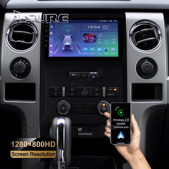 For Ford F150 2009-2012 Android 13 Wireless CarPlay Car Radio Stereo with GPS Navi Wi-Fi Bluetooth DSP SWC FM RDS USB 2 32GB