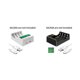 thumbnail image 3 of Cargador de Batería Matsuzay con Pantalla LCD de Enchufe Inteligente para 4 Accesorios de Alimentación Blanco, 3 of 6