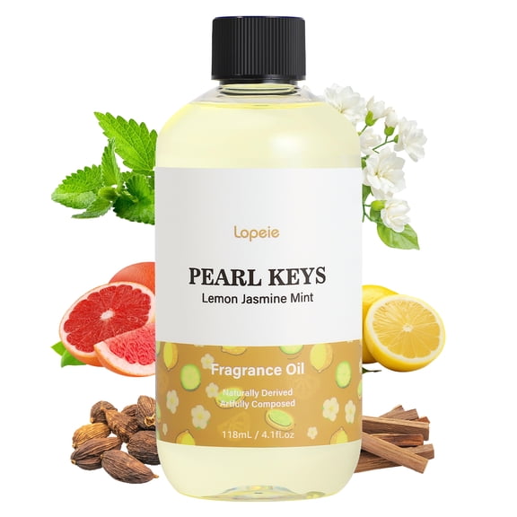 Lopeie Lemon Jasmine Mint Essential Oil for Diffuser – 118ml / 4.1 fl oz Long Lasting Aromatherapy for Sleep & Relaxation – Air Freshener – Holiday Gift for Women Family