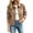 D556_Khaki, variant on Zormilly Faux Suede Jacket Women Long Sleeve Button Down Cropped Jackets with Pockets Collared Fashion Jackets, S-2XL