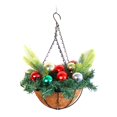 thumbnail image 1 of Cesta colgante navideña artificial, decorada, racimos de bayas, decoración navideña de colección C como se muestra, como se muestra, 1 of 5