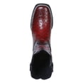 thumbnail image 3 of Men's Ostrich Print Leather Western Rodeo Cowboy Boots 'El General' Burgundy 41901, 3 of 6