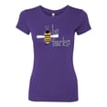 thumbnail image 2 of Wild Bobby, Be Fearless Buzzing Bee Pop Culture Womens Slim Fit Junior Tee, Purple Rush, 2XL, 2 of 3